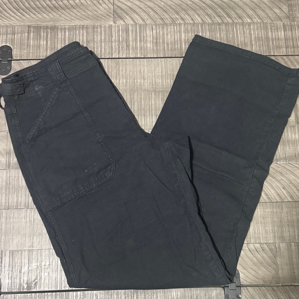 American Eagle Outfitters Black Wide Leg Stretch Jeans